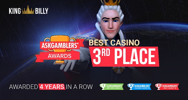 King Billy awarded at AskGamblers Awards for fourth year in a row!